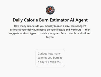 Daily Calorie Burn Estimator AI Agent