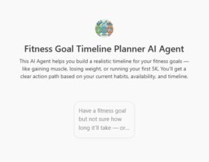 Fitness Goal Timeline Planner AI Agent