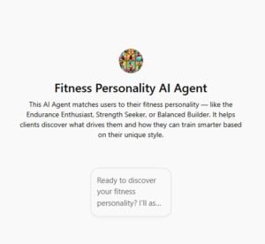 Fitness Personality AI Agent