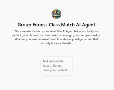 Group Fitness Class Match AI Agent