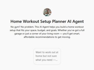 Home Workout Setup Planner AI Agent