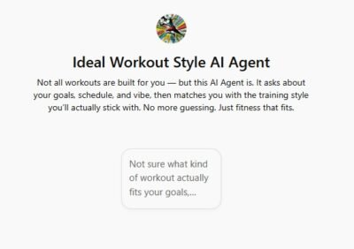 Ideal Workout Style AI Agent