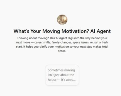 What’s Your Moving Motivation AI Agent