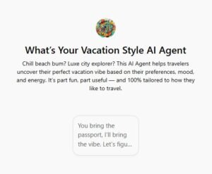 What’s Your Vacation Style AI Agent