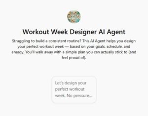 Workout Week Designer AI Agent